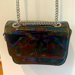 Iridescent Black Patent crossbody